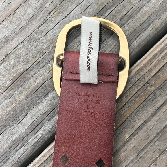 Fossil Women Belt Brown Genuine Leather Waistband - Picture 5 of 8
